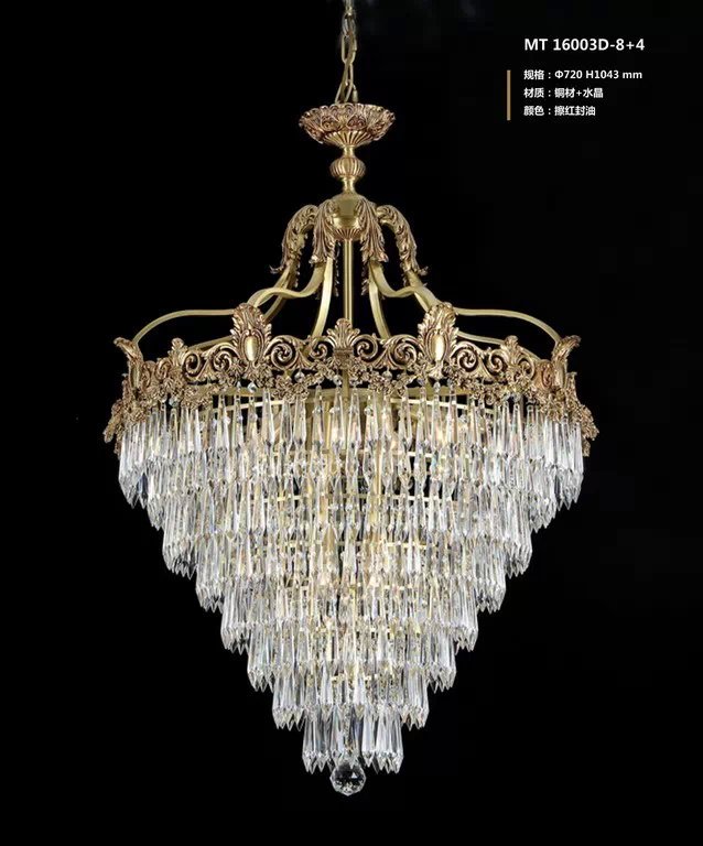 复式水晶吊灯欧式美式餐厅楼梯脱蜡吊灯